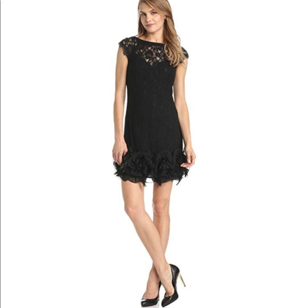 Jessica Simpson black/nude sheath dress